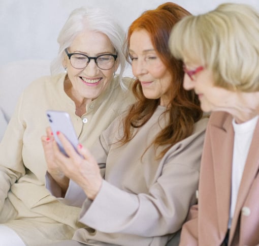 Womans videochatting.